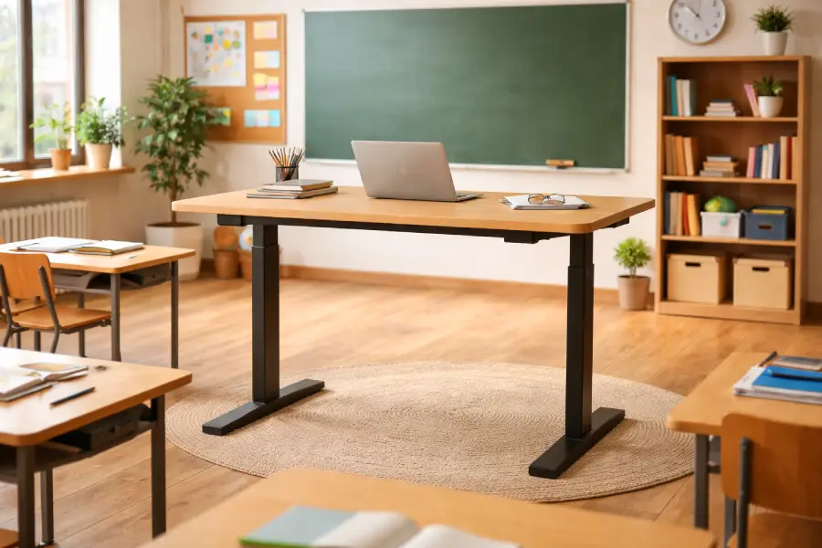 school office furniture-height-adjustable desks