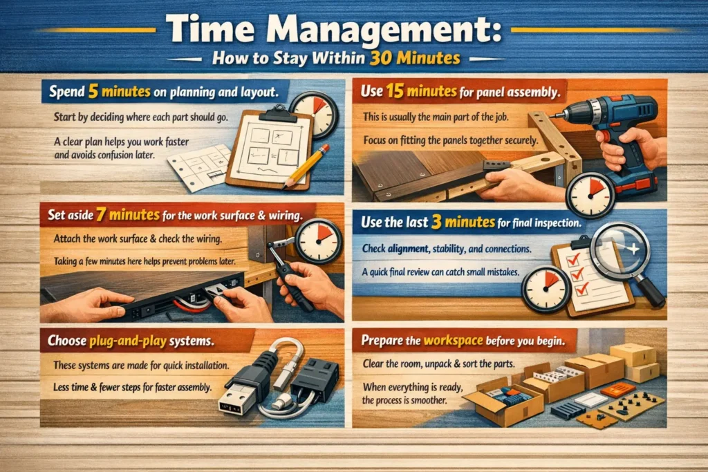how to assemble office cubicle