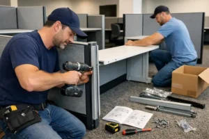 how to assemble office cubicles