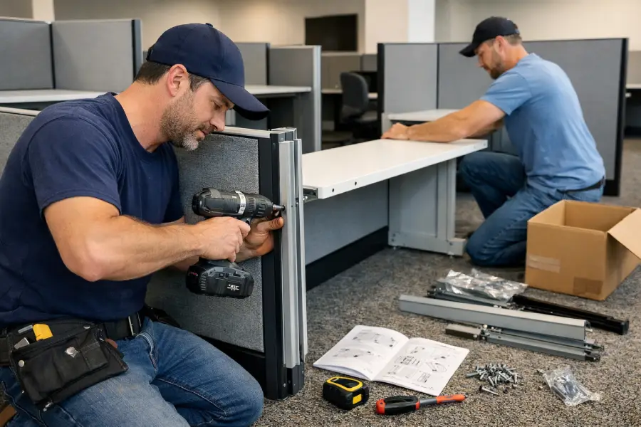 how to assemble office cubicles