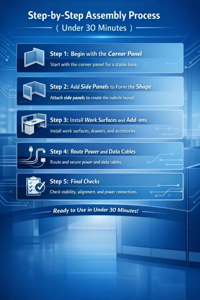 how to assemble office cubicles