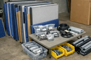 how to disassemble office cubicles