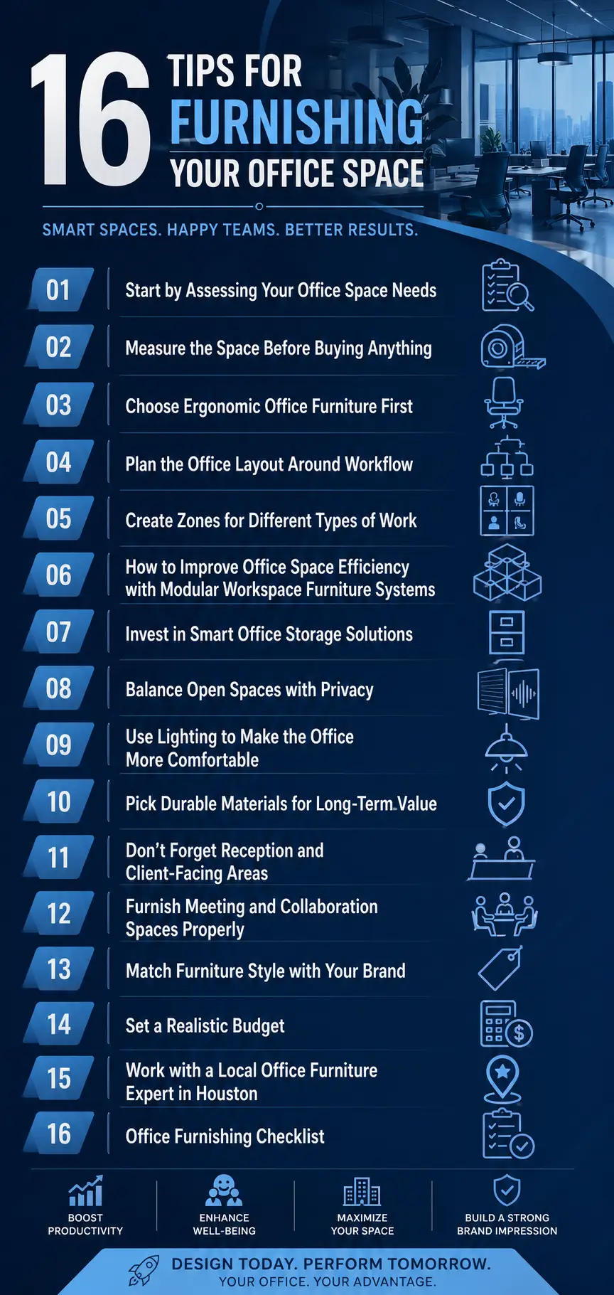 how to furnish an office