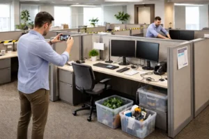 how to disassemble office cubicle