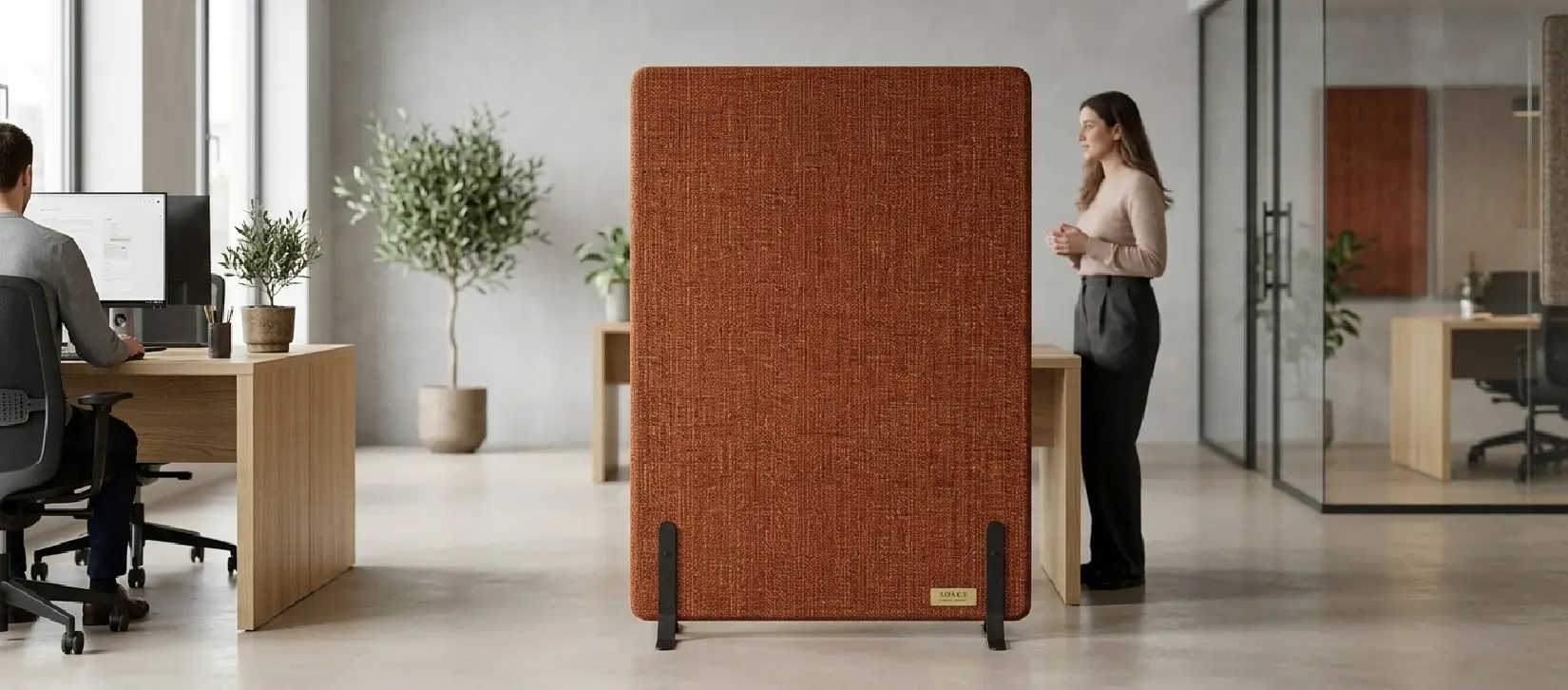 Freestanding Acoustic Privacy Panel