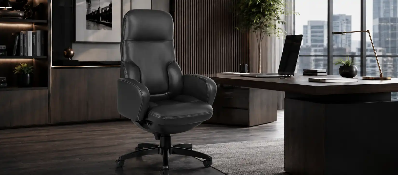 Global Concorde Big and Tall Leather Heavy Duty Office Chair