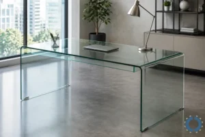 glass computer table