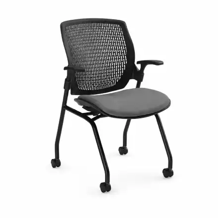 Global Roma Mesh Back Flip Seat Nesting Chair