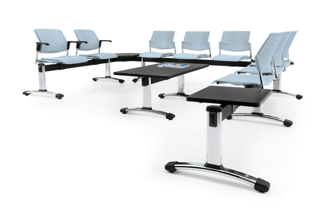 Sonic Tandem Beam Seating with Tables