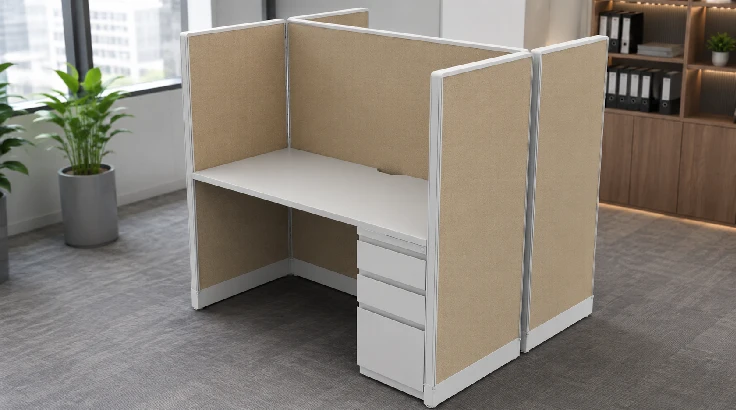 2 Person Semi Private 5' x 2 /Cubicle with Drawer Storage room view