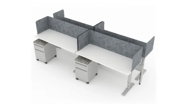 4 Person 60_ Wide Power Beam with Height Adjustable Worksurface-typ1