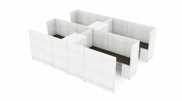 4 Person Private 6x8 Cubicle Pod with Overhead_Lower Storage-typ2