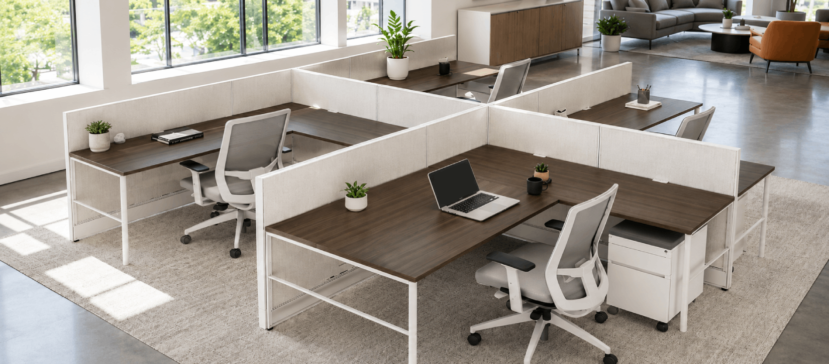 4 Person Semi-Private 8x6 Cubicle - Quickship-banner