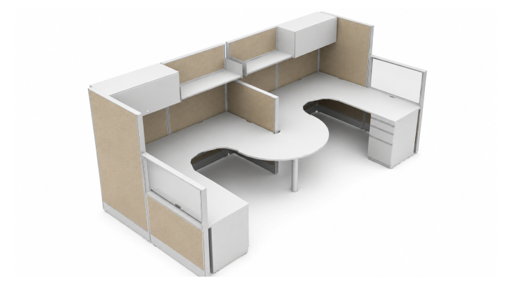 Collaborative 6' x 6' with High Privacy Walls and Storage product view