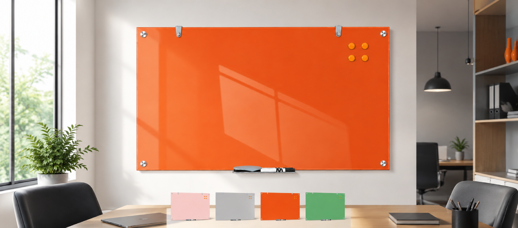 Colorway Magnetic Glass Dry Erase Board