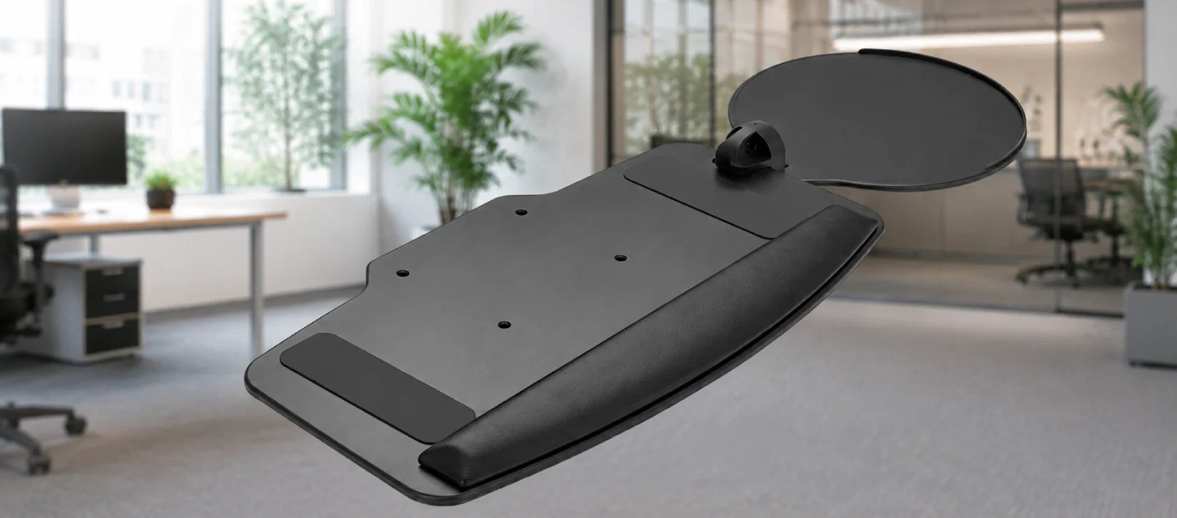 Global KTMT03 Keyboard Tray with Height Adjustable Mouse Support