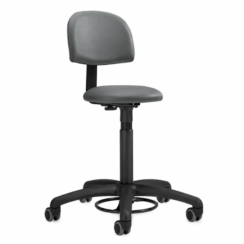 Lab Swivel Stool-Small Upholstered Back