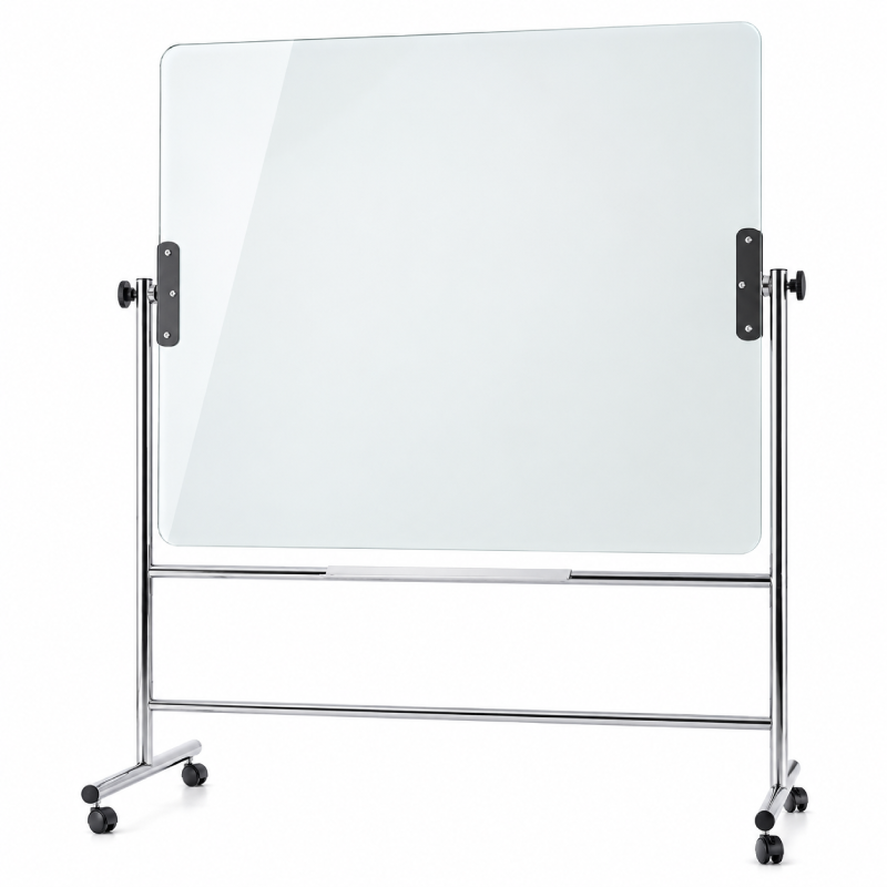 Mobile Magnetic Glass Dry Erase Board