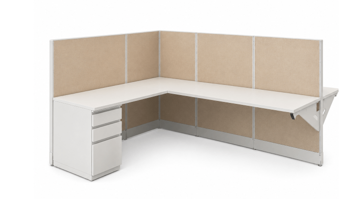 2 Person Private 6' x 8' Cubicle with Drawer Storage product view