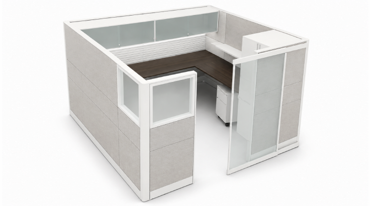 Private 8' x '8 Cubicle with Sliding Door/Multiple Colors and Options product view