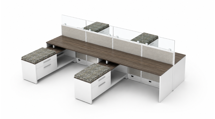 Modern Private 8' x '8 Cubicle with Sliding Door/Multiple Colors and Options product view