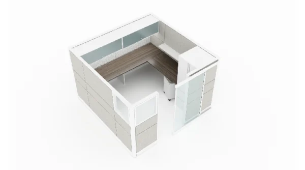 Private 8′ x ‘8 Cubicle with Sliding Door_Multiple Colors and Options-typ1