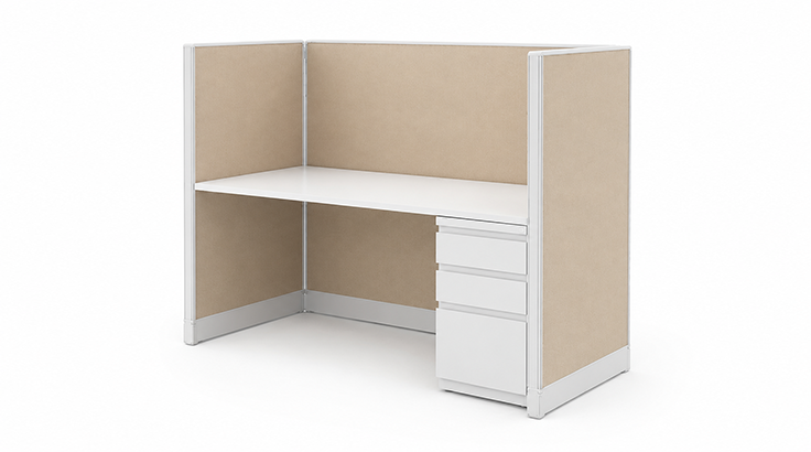 Semi Private 5' x 2 /Cubicle with Drawer Storage product view
