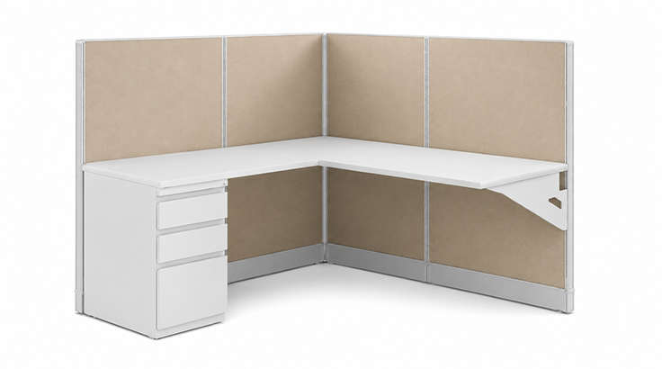 Semi Private 5' x 5' Cubicle with Drawer Storag-typ