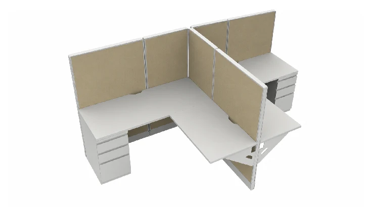 Semi Private 5' x 5' Cubicle with Drawer Storage-typ2