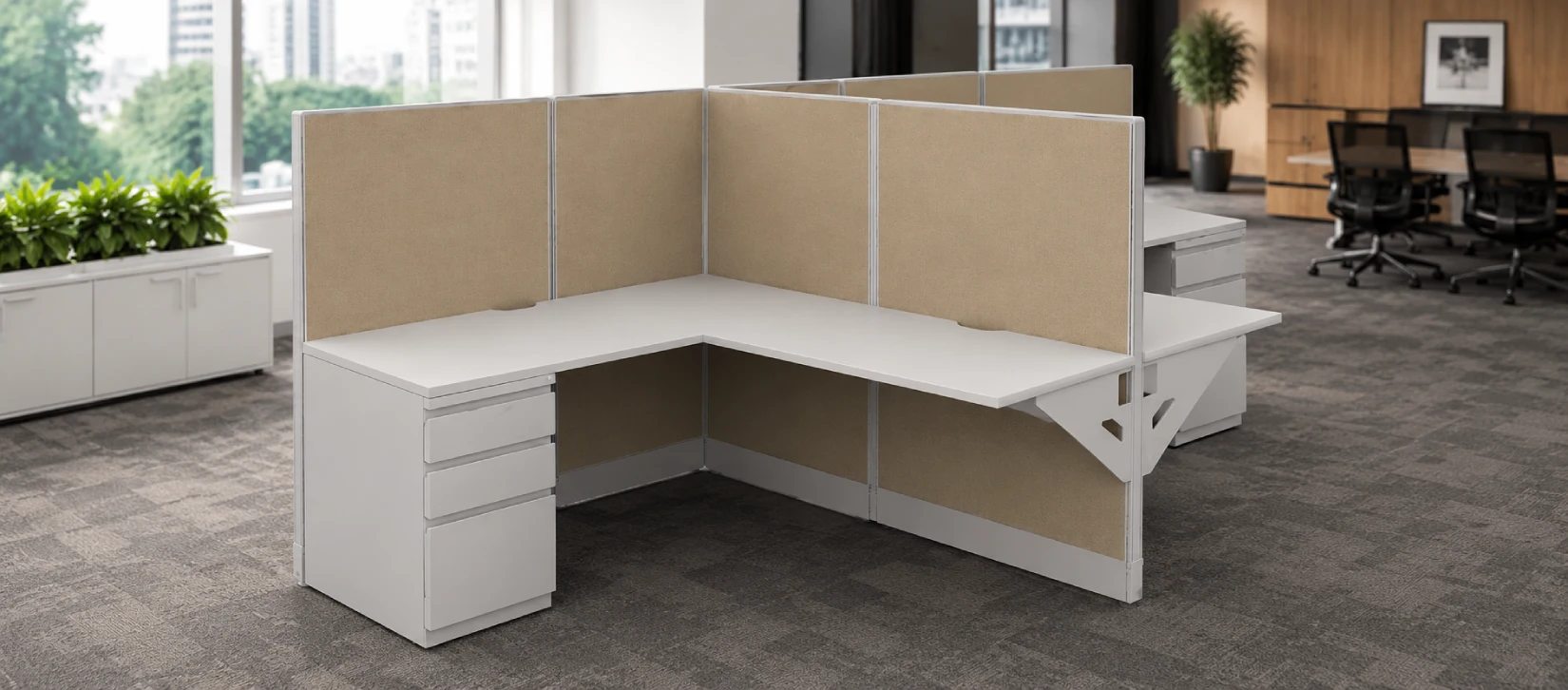 Semi Private 5' x 5' Cubicle with Drawer Storage