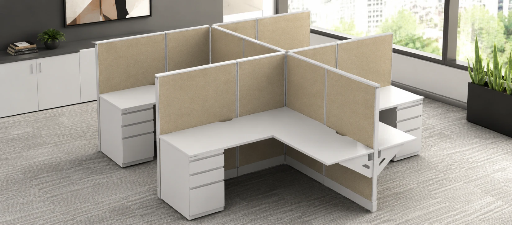 Semi Private 5' x 5' Cubicle with Drawer Storage