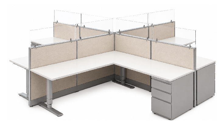 Semi Private 6' x '6 Cubicle with Drawer Storage-product