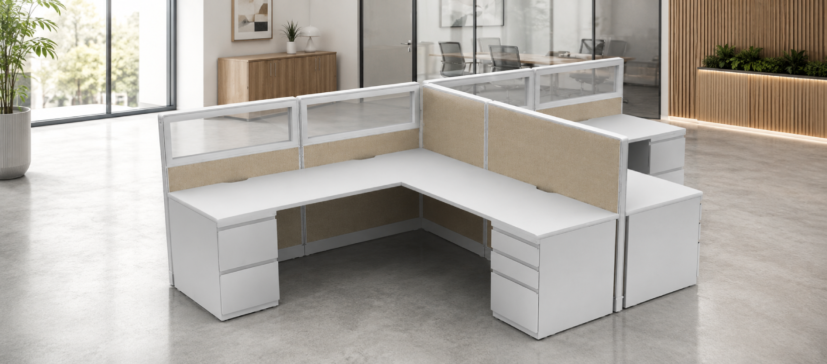Semi Private 6 x 6 Cubicle with Drawer Storage-banner