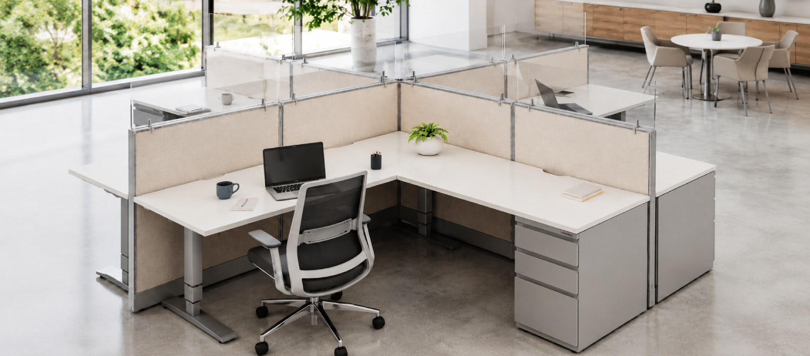Semi Private 6' x '6 Cubicle with Drawer Storage banner