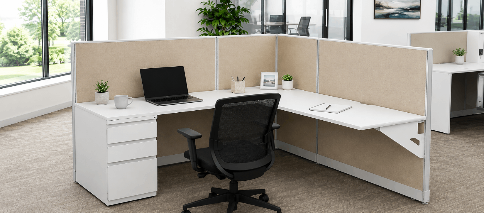 Semi Private 6' x '6 Cubicle with Drawer Storage-banner