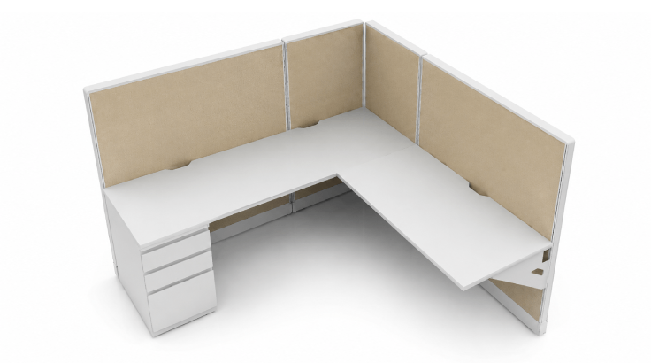 Semi Private 6' x 6 Cubicle with Drawer Storage with Box product view
