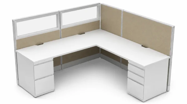 Semi Private 6 x 6 Cubicle with Drawer Storage-typ1