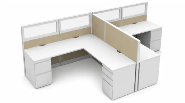 Semi Private 6 x 6 Cubicle with Drawer Storage-typ1