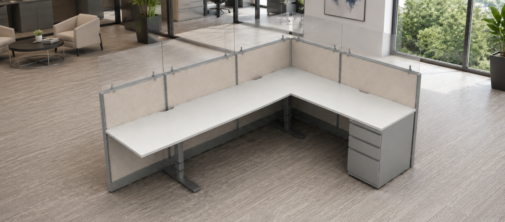 Semi Private 6 x 8 Cubicle with Drawer Storage