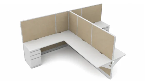 Semi Private 6' x 8' Cubicle with Drawer Storage