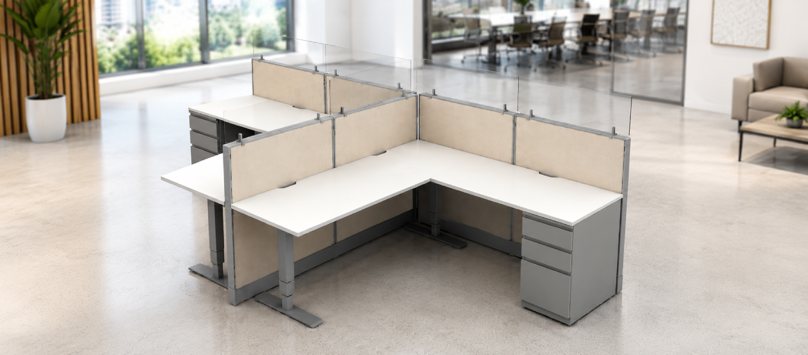 Semi Private '6 x 8' Cubicle with Drawer Storage-banner