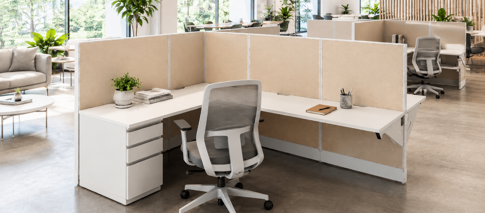 Semi Private 6' x 8' Cubicle with Drawer Storage-banner