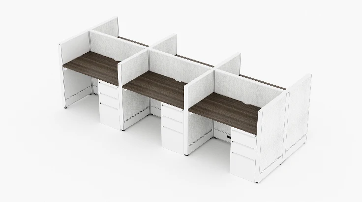 6 Person Semi Private 42"x24" Cubicle - Quickship product view