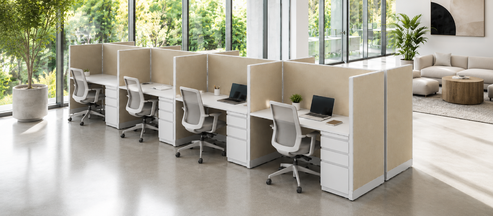 Semi Private 5' x 2 _Cubicle with Drawer Storage-banner