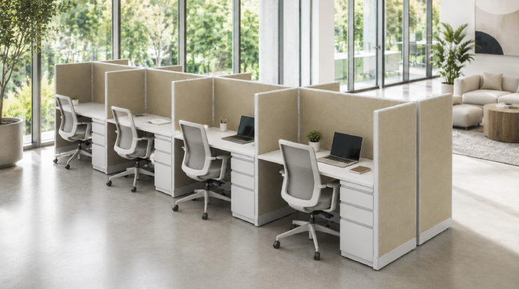 Semi Private 5' x 2 /Cubicle with Drawer Storage room view
