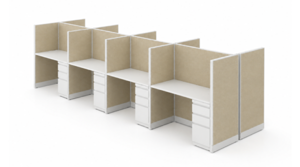 Semi Private 5' x 2 _Cubicle with Drawer Storage-product