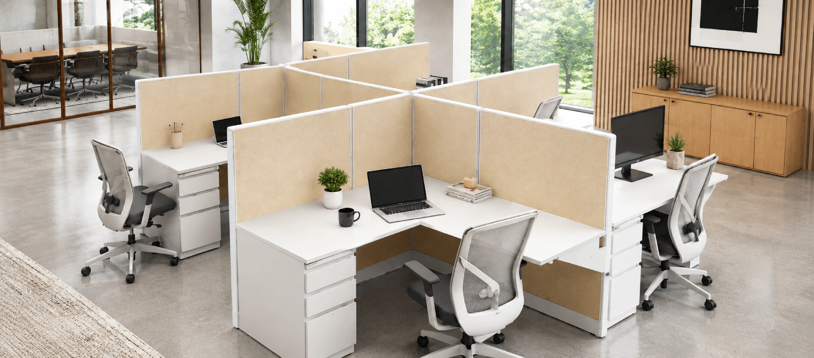 Semi Private 5' x 5' Cubicle with Drawer Storage
