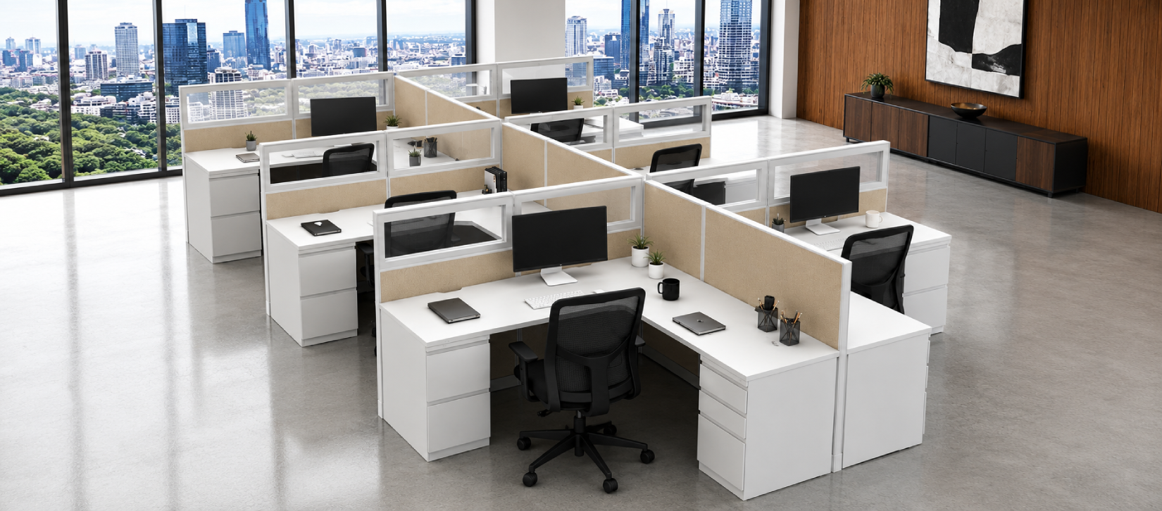 Semi Private 6 x 6 Cubicle with Drawer Storage-banner