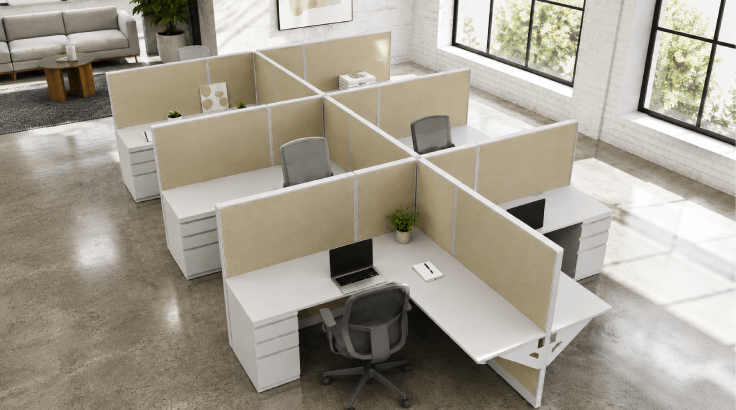 Semi Private 6' x '6 Cubicle with Drawer Storage & BBF room view