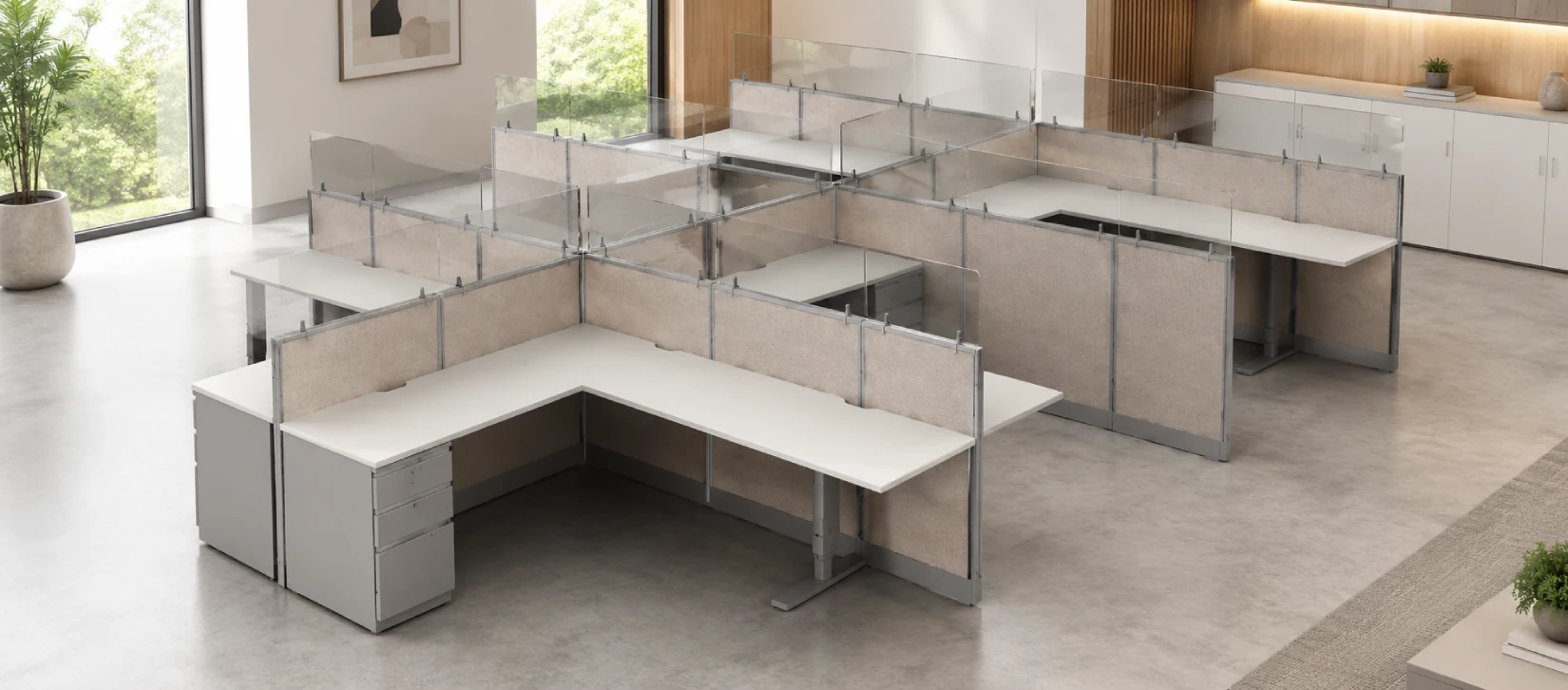 Semi Private '6 x 8' Cubicle with Drawer Storage